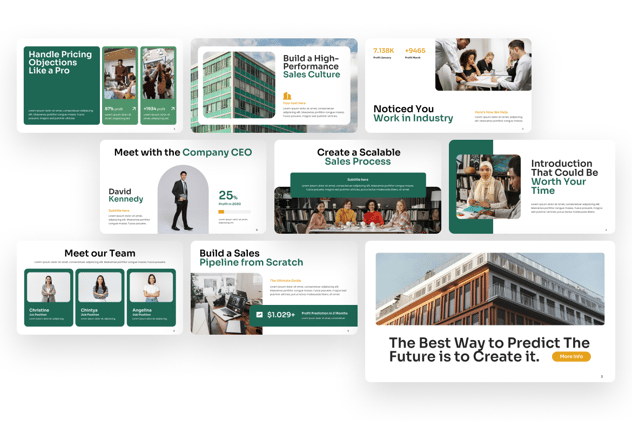 销售预测分析业绩展示PPT模板 - 顶尖PPT