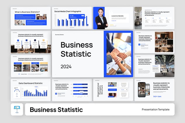商业统计主题keynote模板 - 顶尖PPT