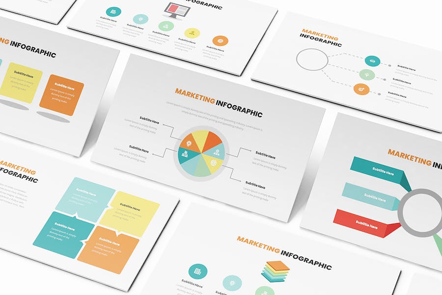 营销信息图形图表PPT模板 - 顶尖PPT