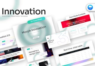 创意新拟态设计工作汇报keynote模板 - 顶尖PPT