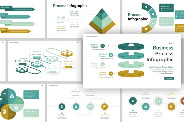 过程步骤数据信息图形keynote模板 - 顶尖PPT