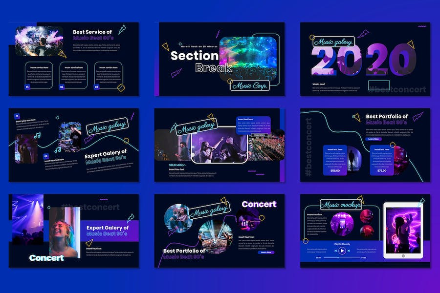 音乐工业产业发展讲述方案Keynote模板 - 顶尖PPT