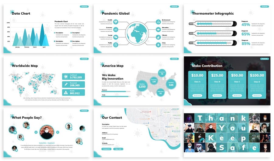 医疗健康知识演讲Keynote模板 - 顶尖PPT