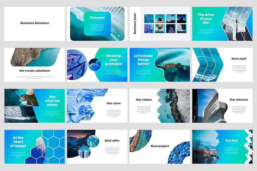 创意精美业务合作解决方案商业计划企业展示项目合作多用途PPT模板 - 顶尖PPT