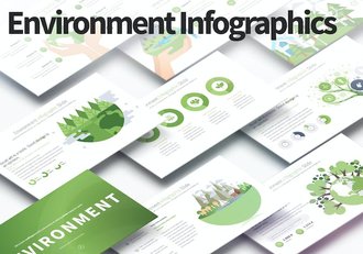 环境保护绿化种植环保节能图形插画PPT模板 - 顶尖PPT