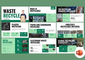 废物回收利用介绍PowerPoint模板 - 顶尖PPT