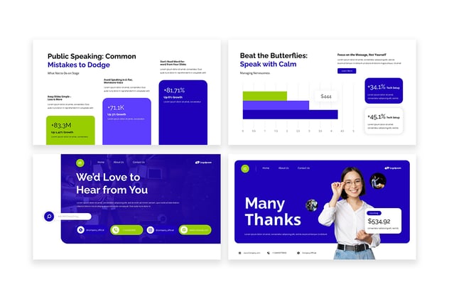 公开演讲技巧培训展示PPT模板 - 顶尖PPT