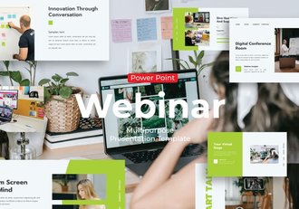 在线课程网络研讨会直播讲座PPT模板 - 顶尖PPT