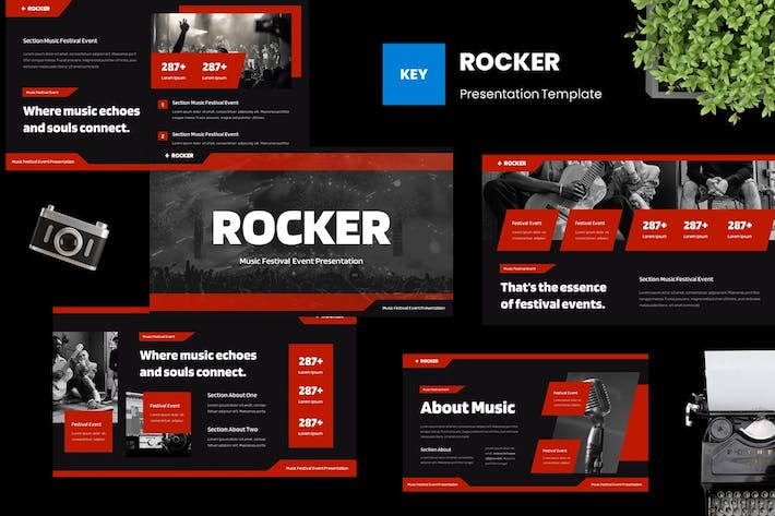 音乐节活动策划宣传推广Keynote模板 - 顶尖PPT