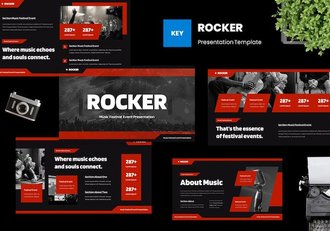音乐节活动策划宣传推广Keynote模板 - 顶尖PPT