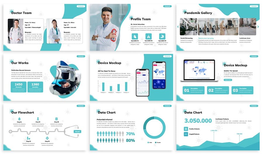 医疗健康知识演讲Keynote模板 - 顶尖PPT