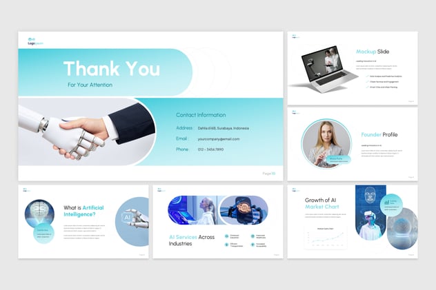 人工智能演示PowerPoint模板 - 顶尖PPT