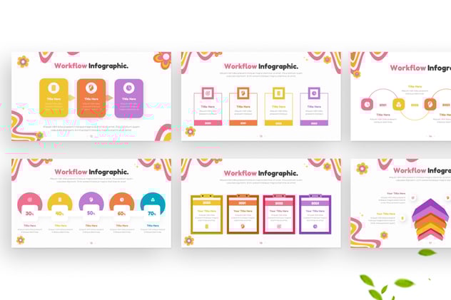 工作流程信息图形keynote模板 - 顶尖PPT
