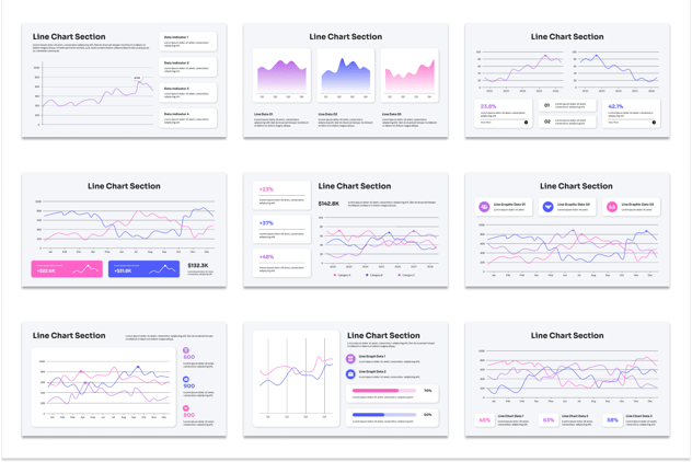 折线图数据趋势展示PPT模板 - 顶尖PPT