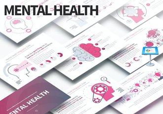 心理健康头脑风暴主题图形图表keynote模板 - 顶尖PPT