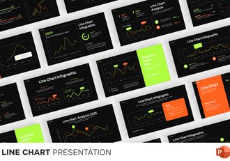 折线图数据趋势分析PPT模板 - 顶尖PPT