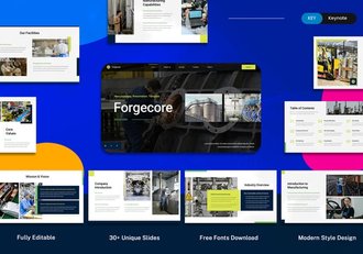 制造业生产管理流程Keynote模板 - 顶尖PPT