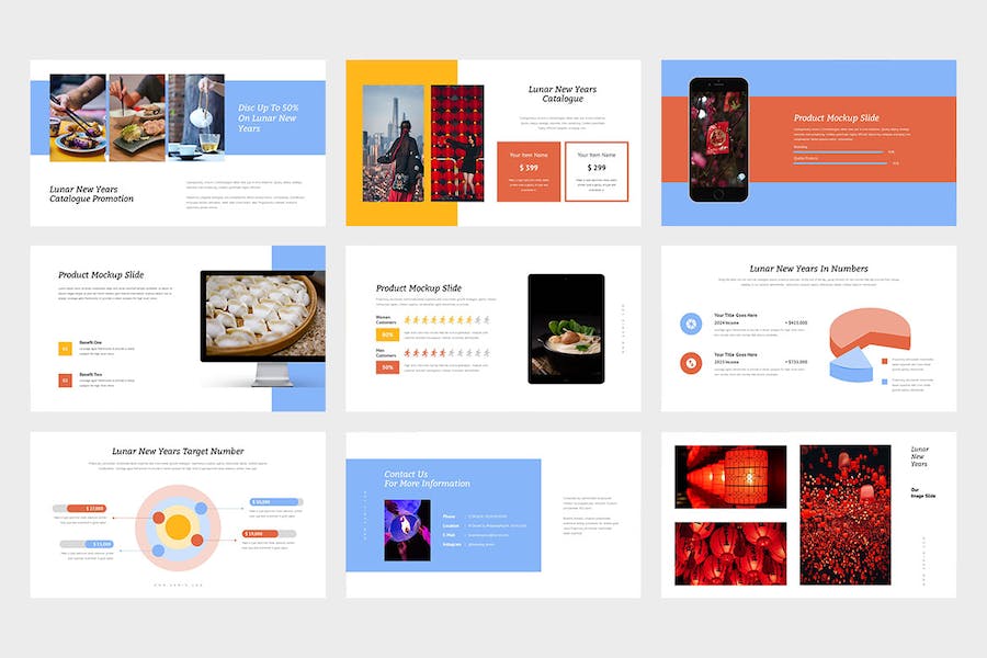 中国农历新年来历元旦介绍宣传PPT模板 - 顶尖PPT