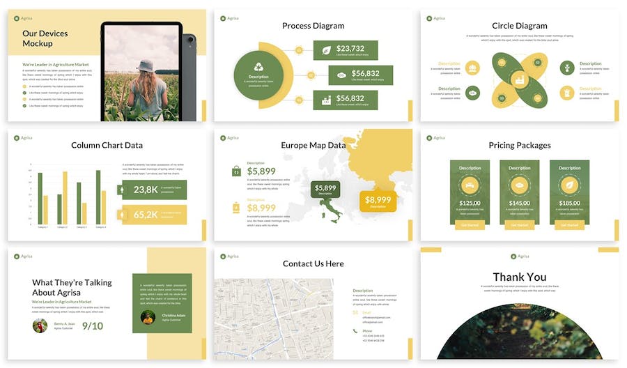 农业信息系统PPT模板 - 顶尖PPT