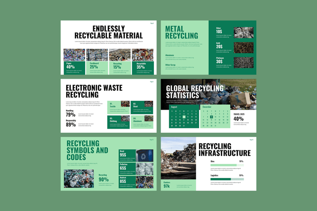 废物回收利用介绍PowerPoint模板 - 顶尖PPT