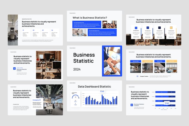 商业统计主题keynote模板 - 顶尖PPT