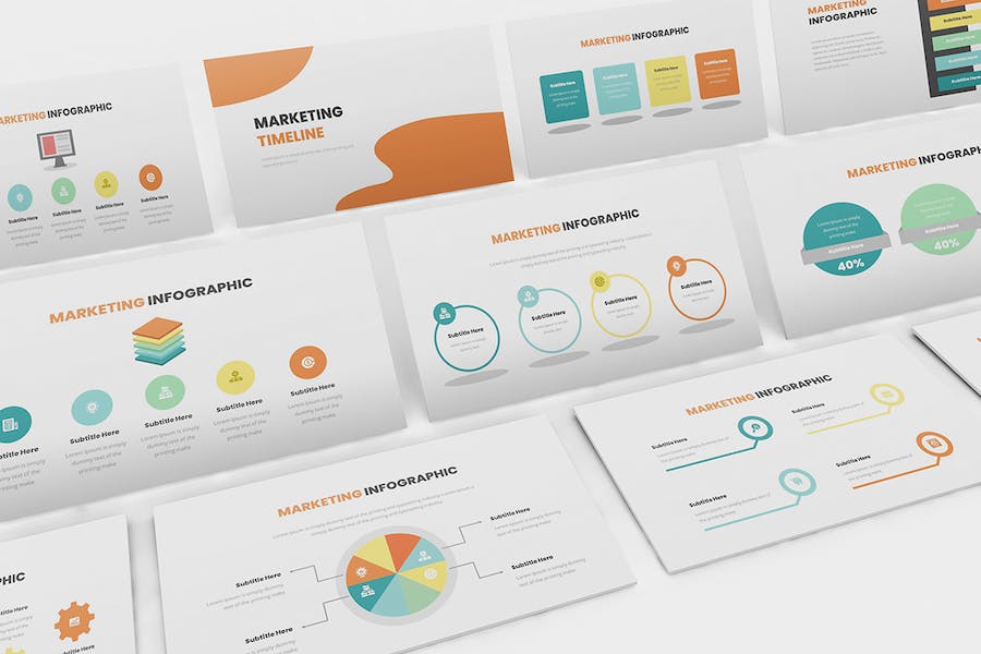 营销信息图形图表PPT模板 - 顶尖PPT