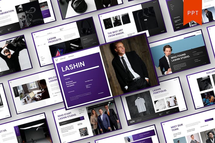 时尚商务企业品牌形象宣传PPT模板 - 顶尖PPT