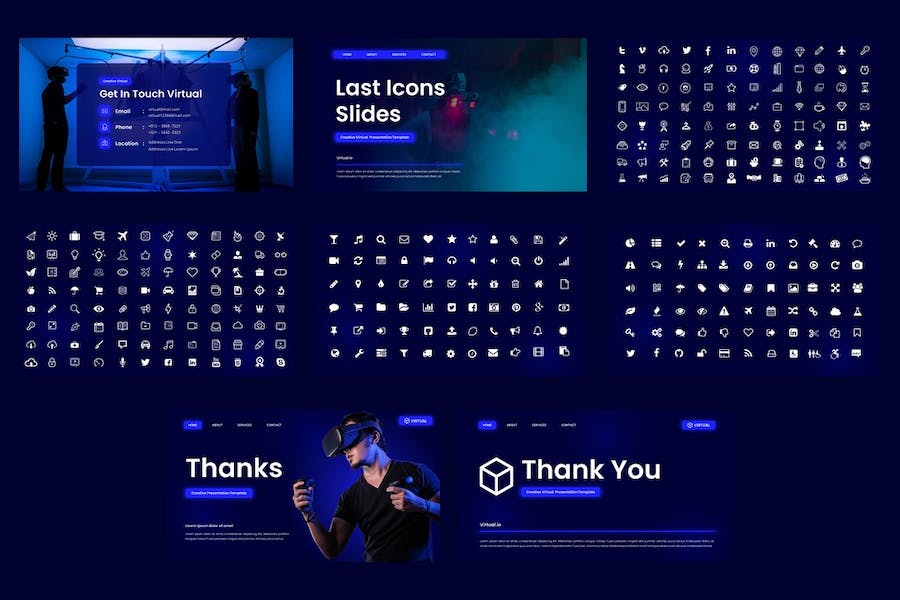 虚拟创意设计展示创新应用Keynote模板 - 顶尖PPT