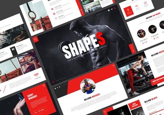 健身行业健身房健美主题展示PPT模板 - 顶尖PPT