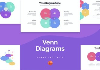 商业维恩图关系分析信息图PPT模板 - 顶尖PPT