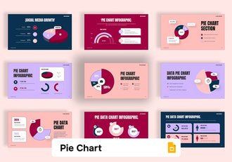 饼图数据分析展示PPT模板 - 顶尖PPT