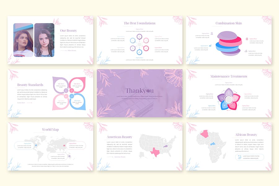 美容护肤化妆品推广宣传PPT模板 - 顶尖PPT