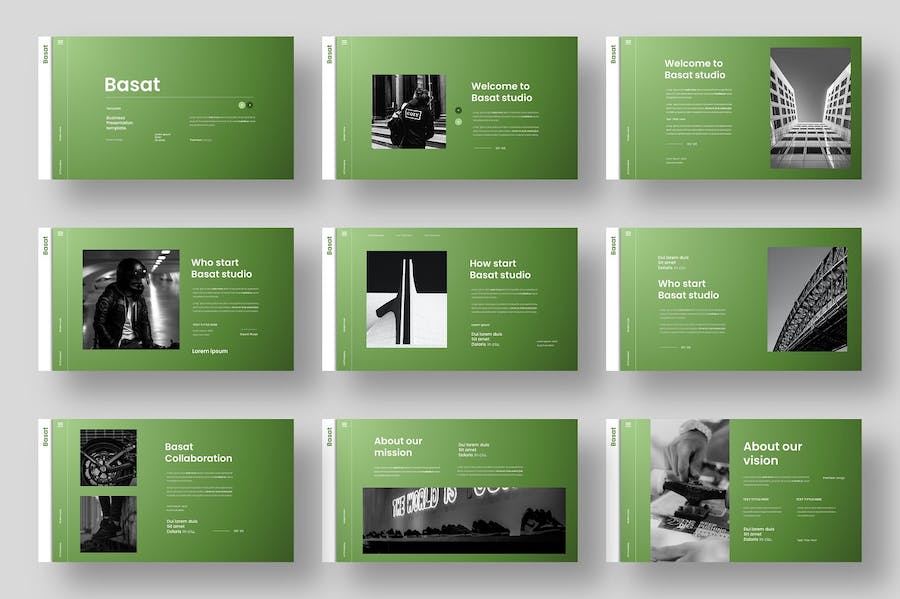 绿色简约商务商业通用国外keynote模板 - 顶尖PPT