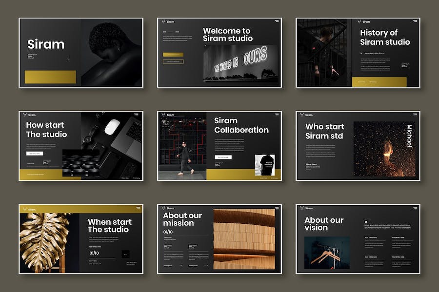 金色商务产品发布会路演Keynote模板 - 顶尖PPT