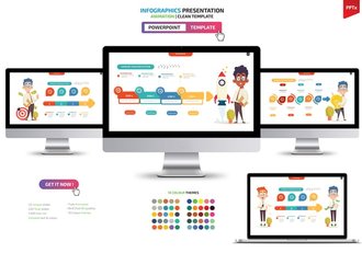 金融理财人物插画图形PPT模板 - 顶尖PPT