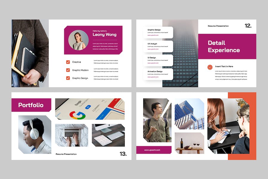 个人信息工作经历技能展示keynote模板 - 顶尖PPT