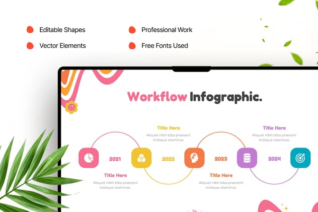 工作流程信息图形keynote模板 - 顶尖PPT