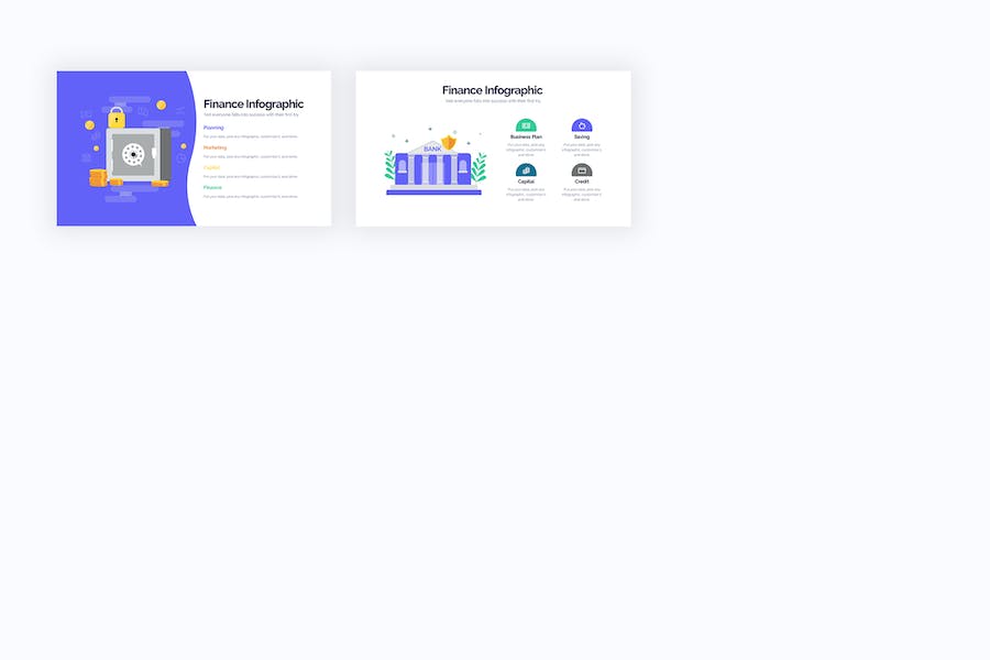 商业金融信息图形展示Keynote模板 - 顶尖PPT