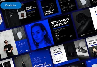 蓝黑色科技商务项目提案Keynote模板 - 顶尖PPT