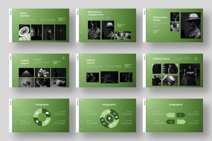 绿色简约商务商业通用国外keynote模板 - 顶尖PPT