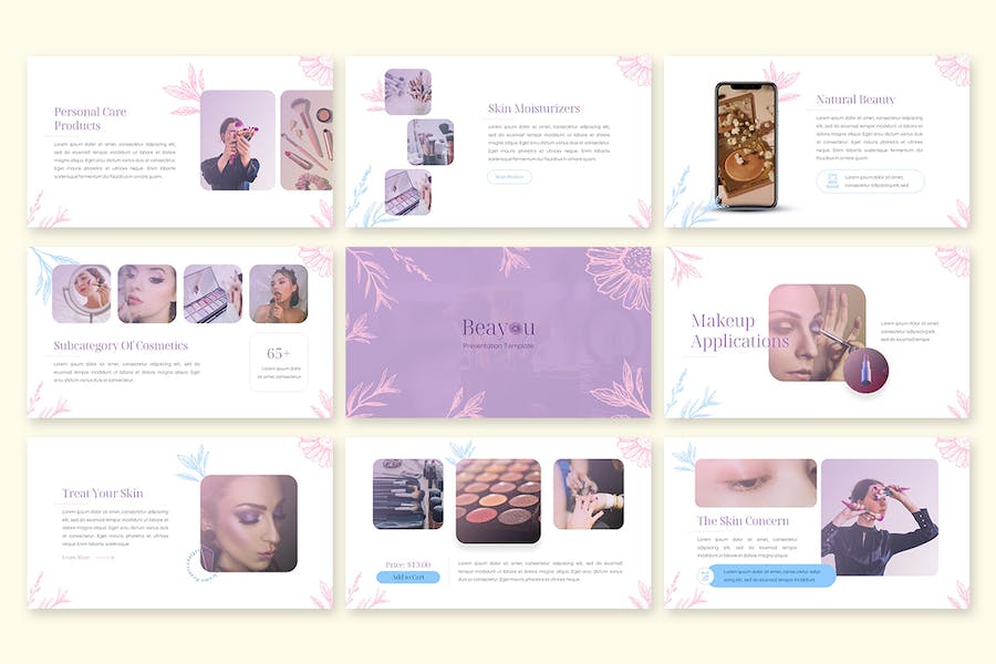 美容护肤化妆品推广宣传PPT模板 - 顶尖PPT