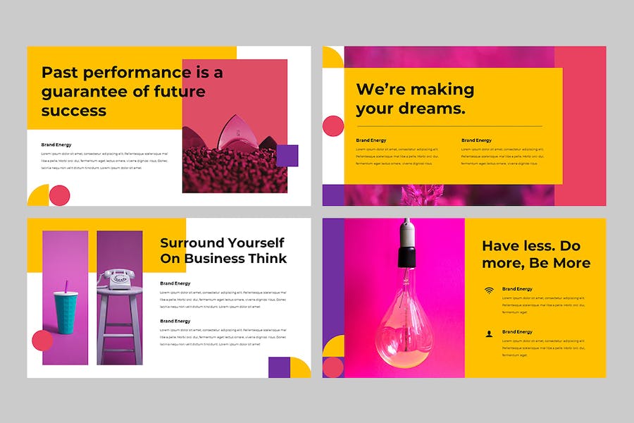 立方体创意几何设计作品展示Keynote模板 - 顶尖PPT