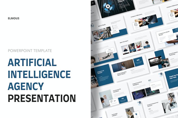 人工智能机构组织结构介绍PPT模板 - 顶尖PPT