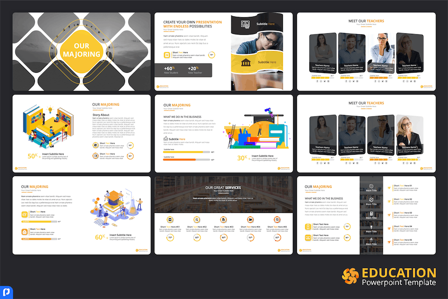 教育培训课程教学专业演示PPT模板 - 顶尖PPT