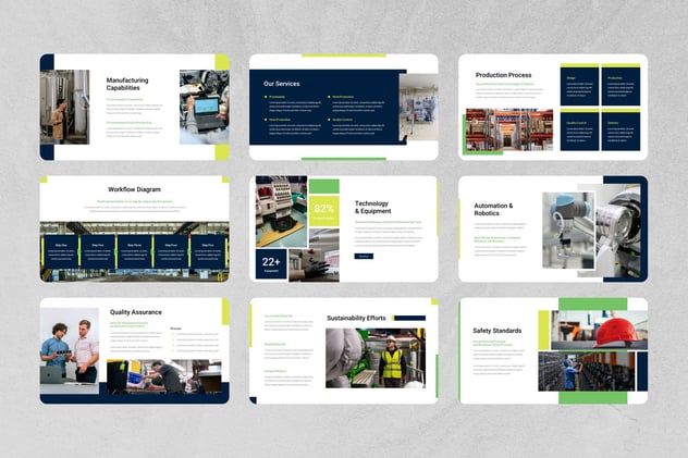 制造业生产管理流程Keynote模板 - 顶尖PPT