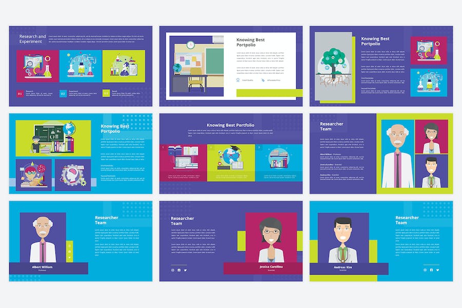 知识科普在线教育培训课程PPT模板 - 顶尖PPT