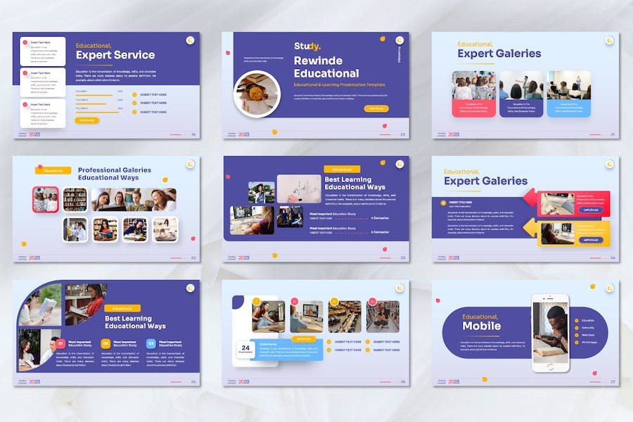 教育培训大学课程展示Keynote模板 - 顶尖PPT
