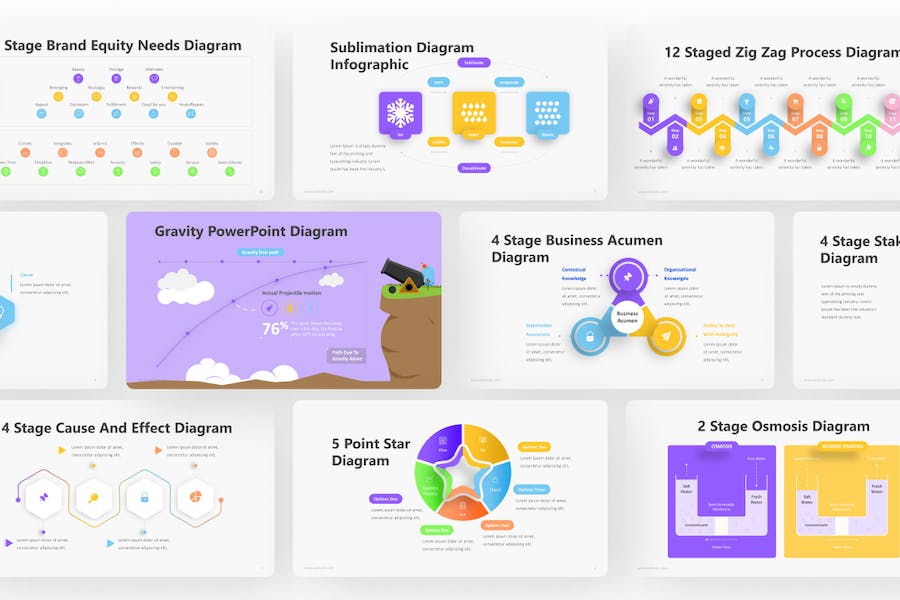 创意步骤图循环图形PPT模板 - 顶尖PPT