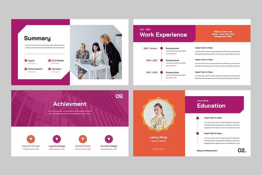 个人信息工作经历技能展示keynote模板 - 顶尖PPT