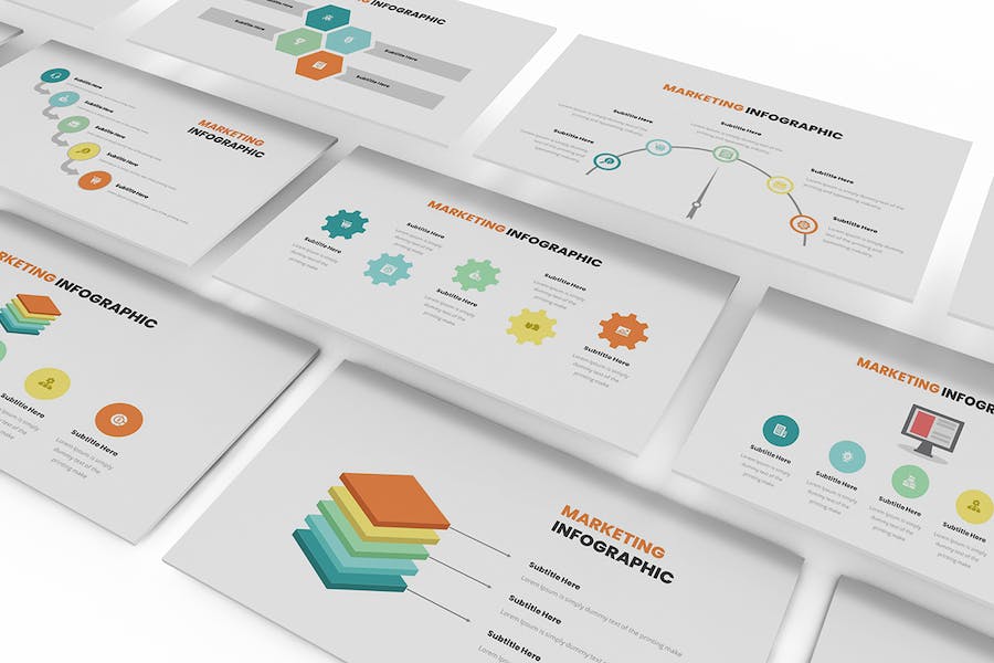 营销信息图形图表PPT模板 - 顶尖PPT